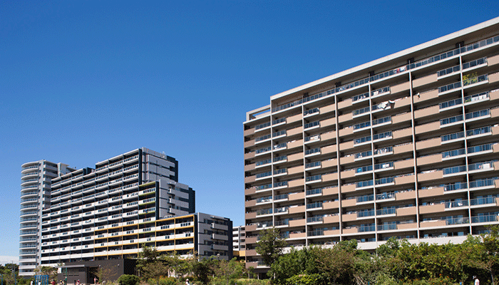 マンションが建ち並ぶ景色